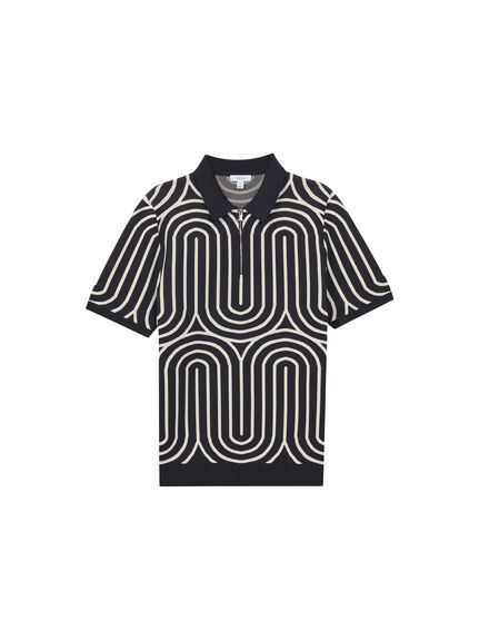 Maycross Half-Zip Striped Polo T-Shirt